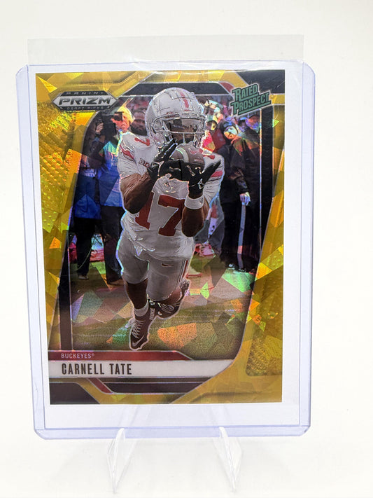 2025 Panini Prizm Draft Picks Carnell Tate Card Prizms Gold Ice  Buckeyes
