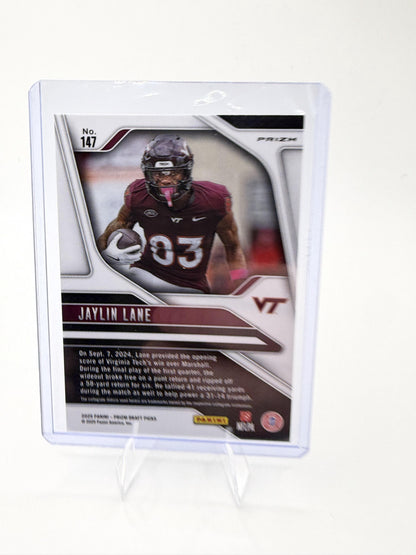 2025 Panini Prizm Draft Picks Jaylin Lane Card Prizms Gold Ice  Hokies