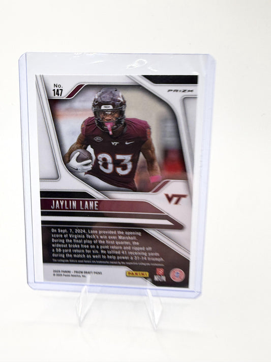 2025 Panini Prizm Draft Picks Jaylin Lane Card Prizms Gold Ice  Hokies