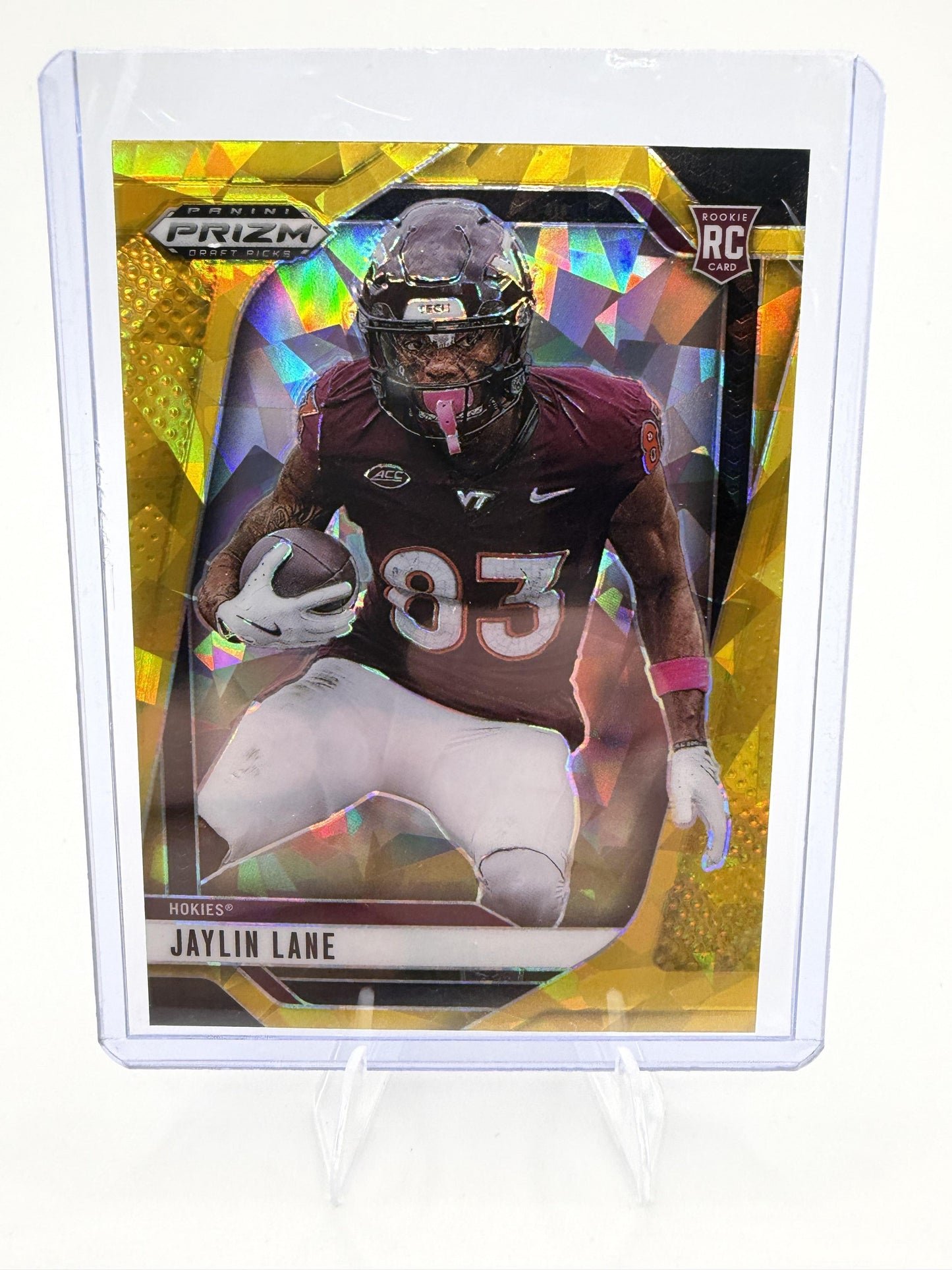 2025 Panini Prizm Draft Picks Jaylin Lane Card Prizms Gold Ice  Hokies