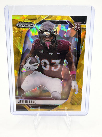 2025 Panini Prizm Draft Picks Jaylin Lane Card Prizms Gold Ice  Hokies