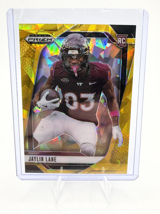 2025 Panini Prizm Draft Picks Jaylin Lane Card Prizms Gold Ice  Hokies