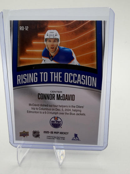 2025-26 Upper Deck MVP Connor McDavid Card Rising to the Occasion  Oilers