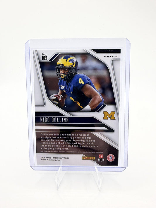 2025 Panini Prizm Draft Picks Nico Collins Card Prizms Purple Wave Michigan