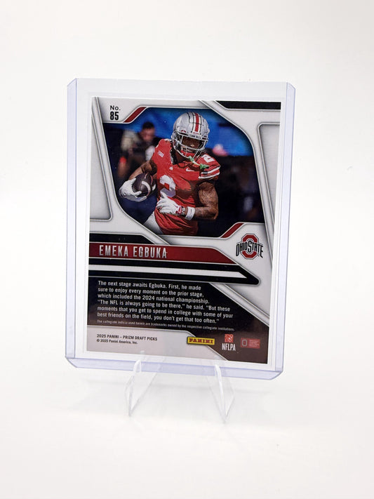 2025 Panini Prizm Draft Picks Emeka Egbuka Card Ohio State Buckeyes #85