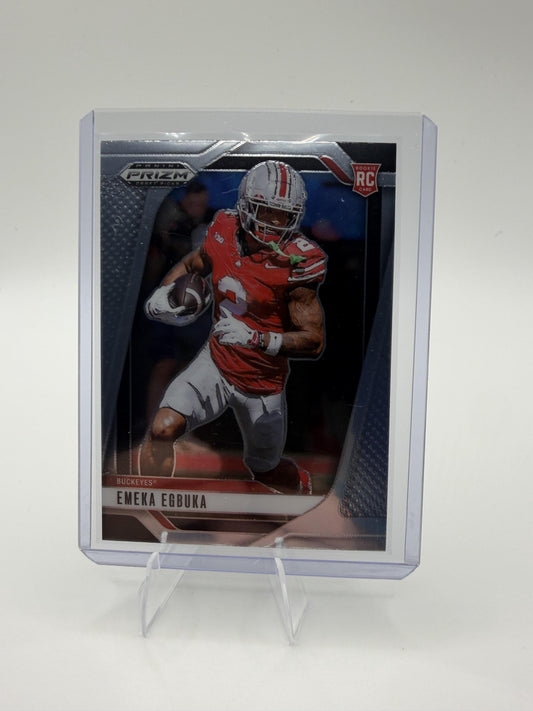2025 Panini Prizm Draft Picks Emeka Egbuka Card Ohio State Buckeyes #85