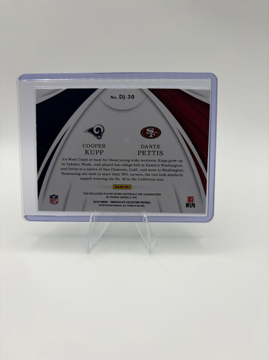 2018 Panini Immaculate Collection Dante Pettis Cooper Kupp Card  Dual Jersey /50