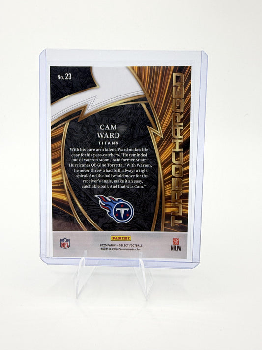 2025 Panini Select Cam Ward Card Turbocharged Tennessee Titans #23