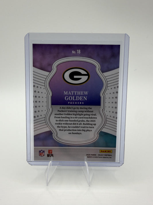 2025 Panini Select Matthew Golden Card Select Certified Rookies  Packers