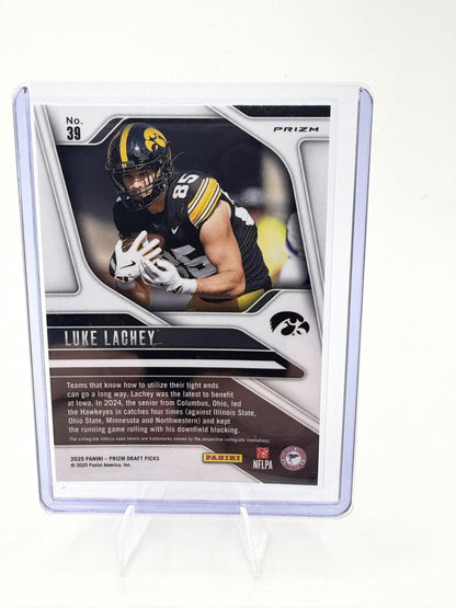 2025 Panini Prizm Draft Picks Luke Lachey Card Prizms Purple Wave Iowa