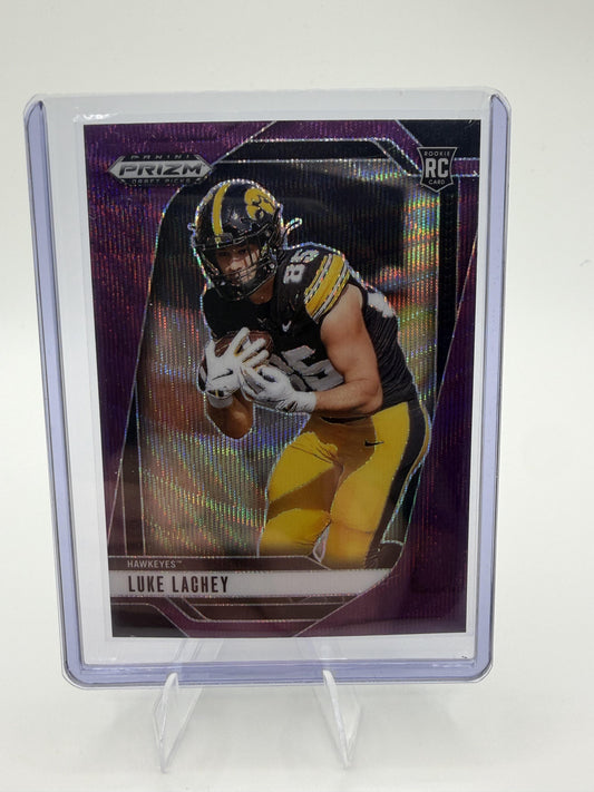 2025 Panini Prizm Draft Picks Luke Lachey Card Prizms Purple Wave Iowa