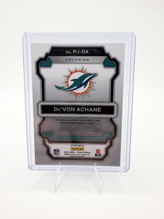 2023 Panini Prizm De'Von Achane Card Premier Jerseys Neon Green Pulsar  Dolphins