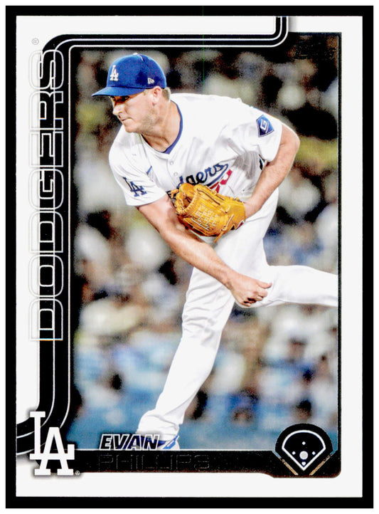 2025 Topps Update Evan Phillips Card Los Angeles Dodgers #US18