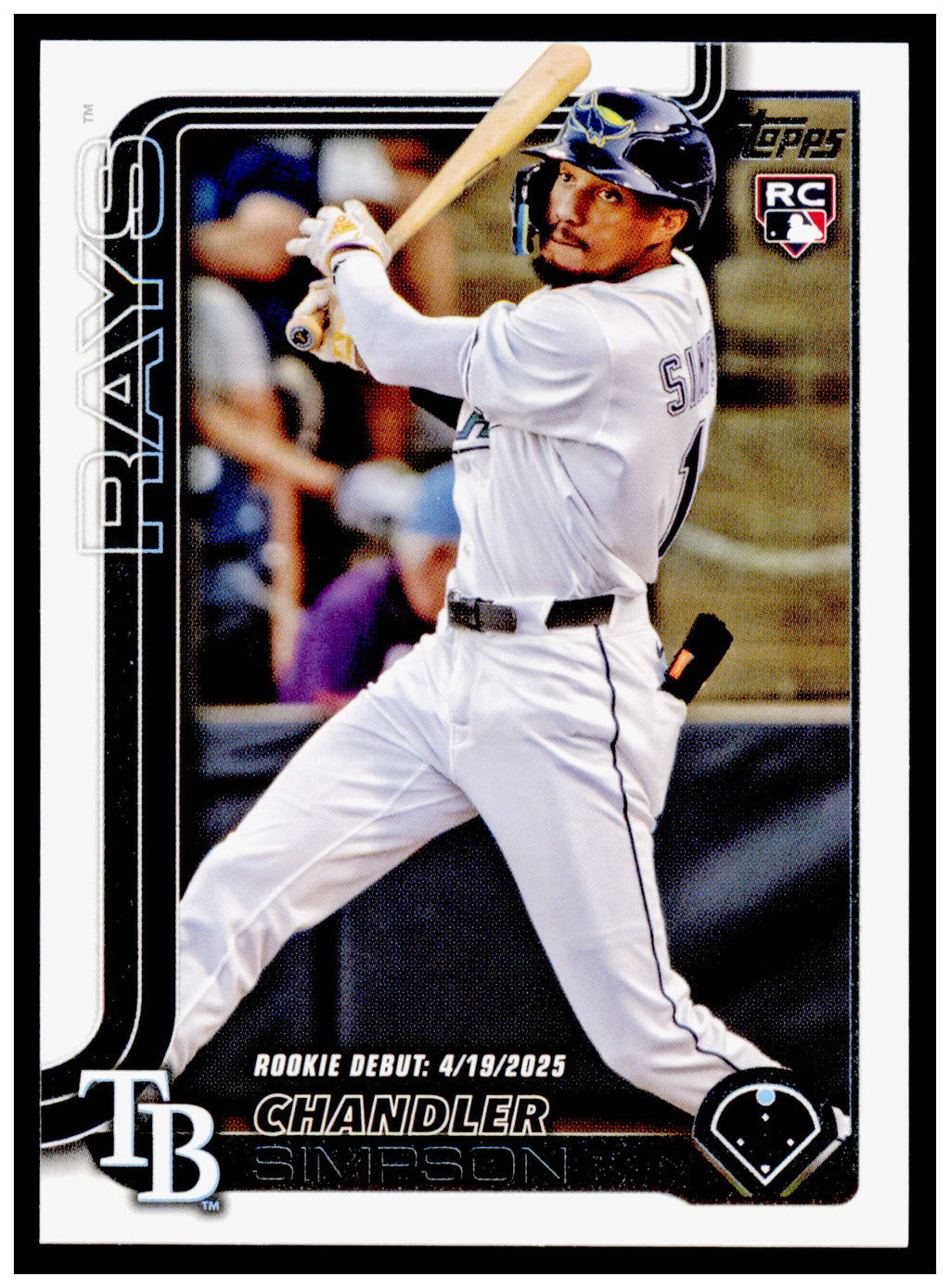 2025 Topps Update Chandler Simpson Card Tampa Bay Rays #US349