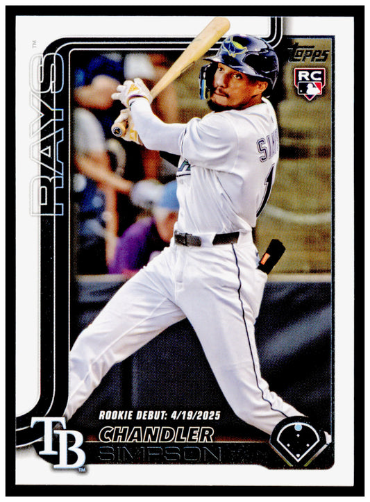 2025 Topps Update Chandler Simpson Card Tampa Bay Rays #US349