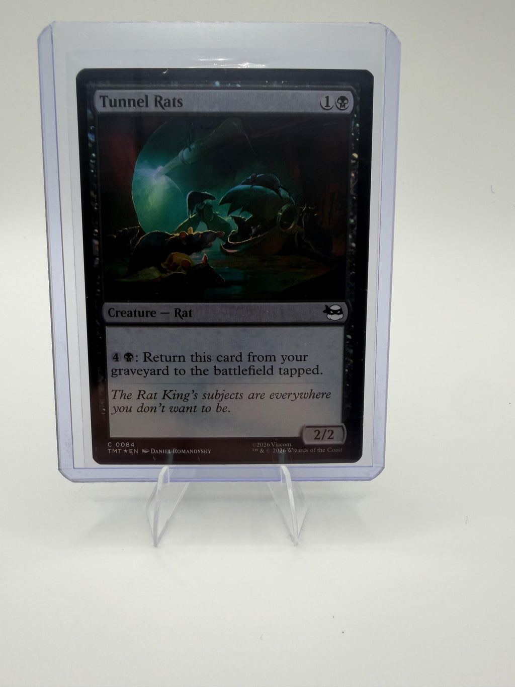 Magic MTG Tunnel Rats 0084 Teenage Mutant Ninja Turtles TMT Foil Common Black NM