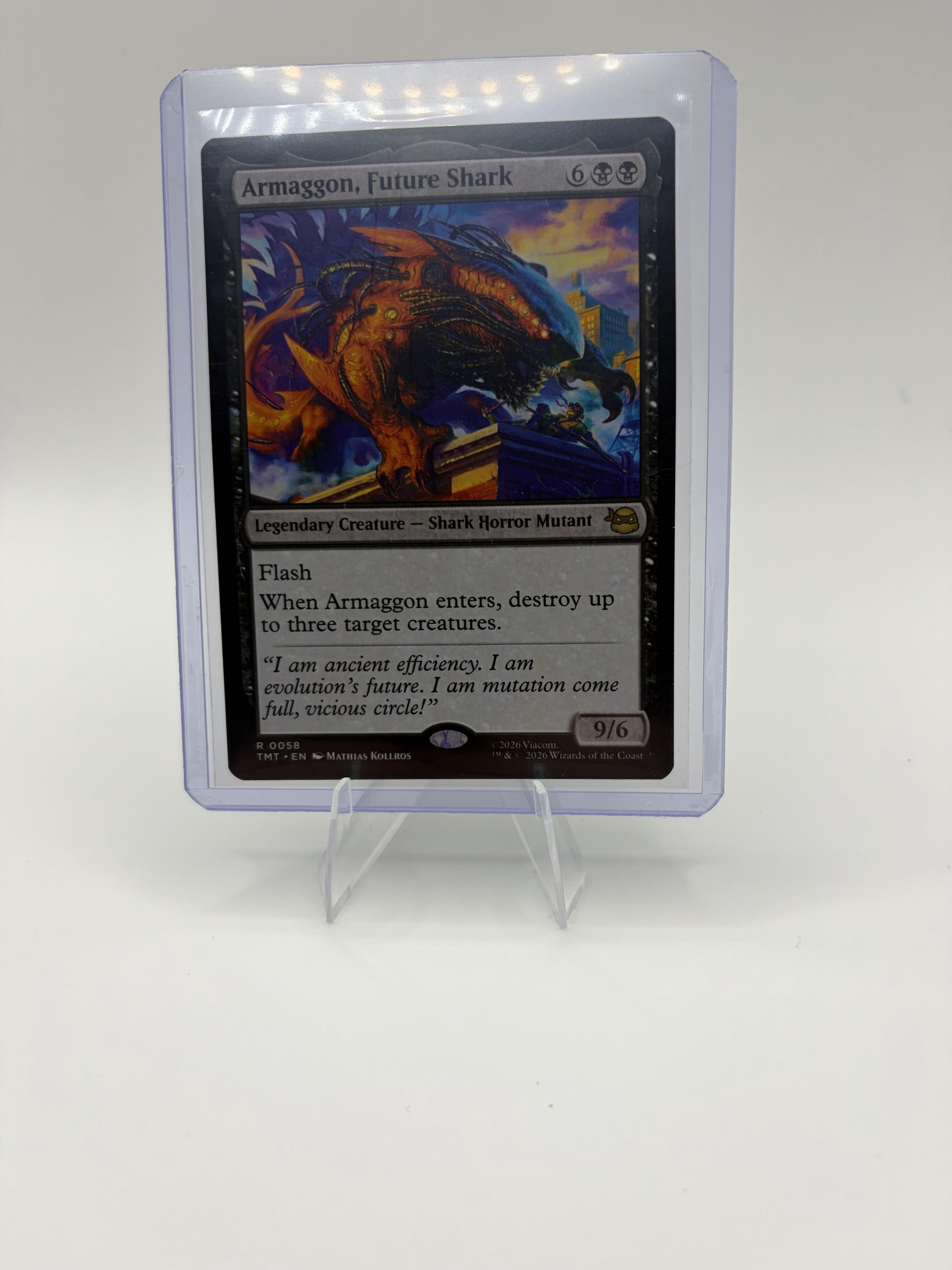 Magic MTG Armaggon Future Shark 0058 TMNT Foil Rare Legendary Creature Black NM