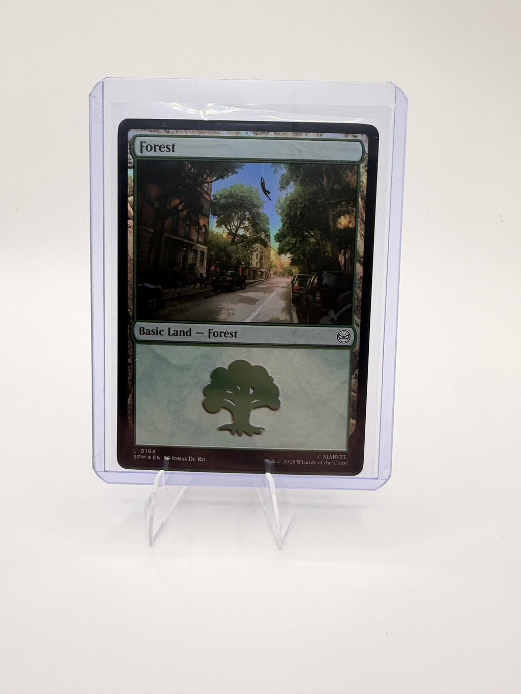 Magic MTG Forest 0198 Marvel Spider-Man Secret Lair Full Art Basic Land SPM EN