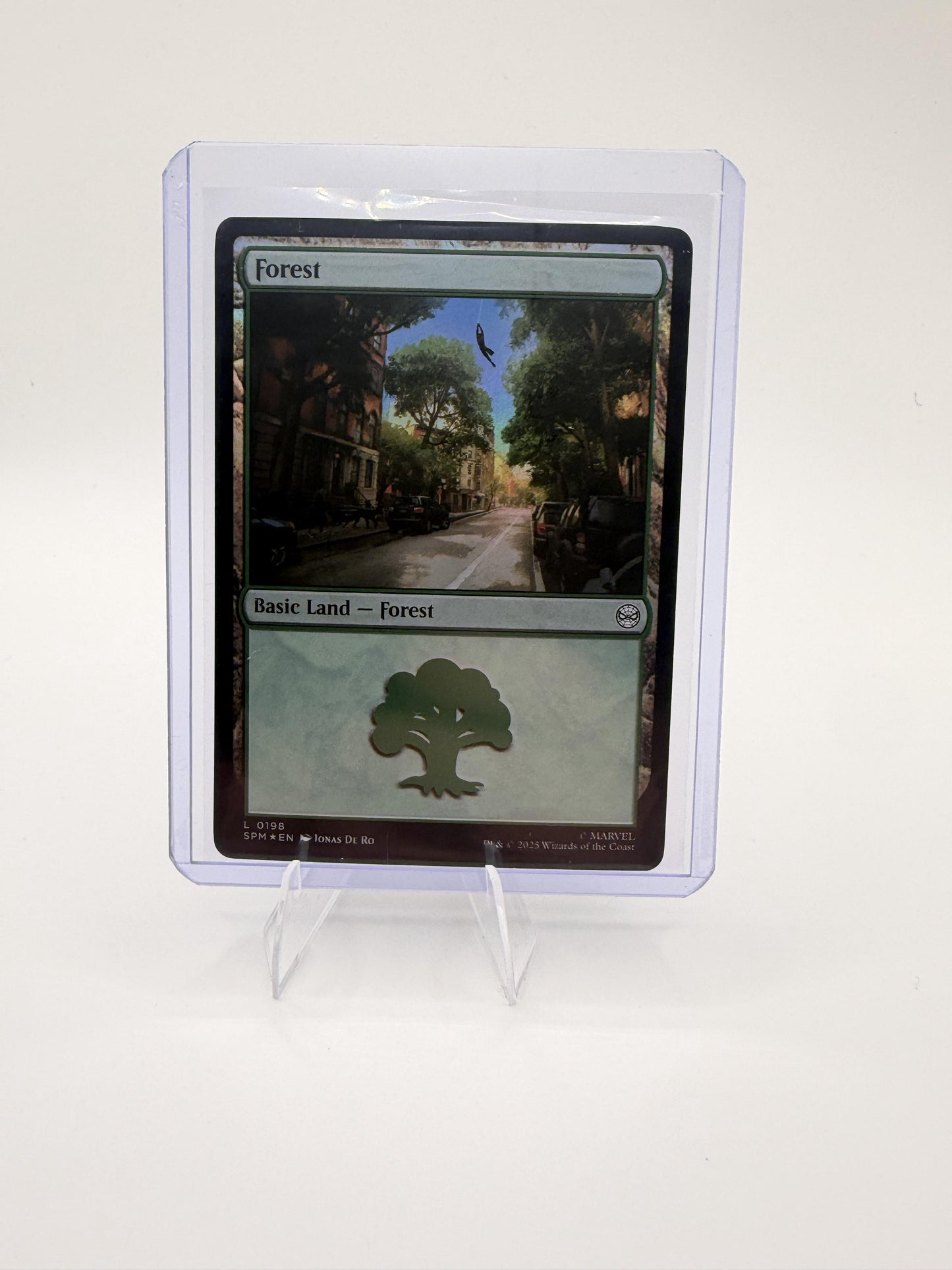 Magic MTG Forest 0198 Marvel Spider-Man Secret Lair Full Art Basic Land SPM EN