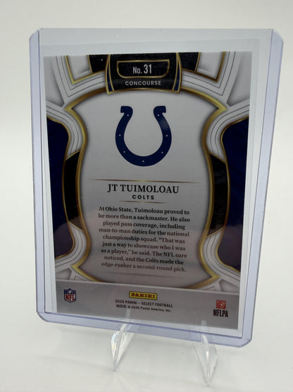 2025 Panini Select JT Tuimoloau Card RC Indianapolis Colts #31