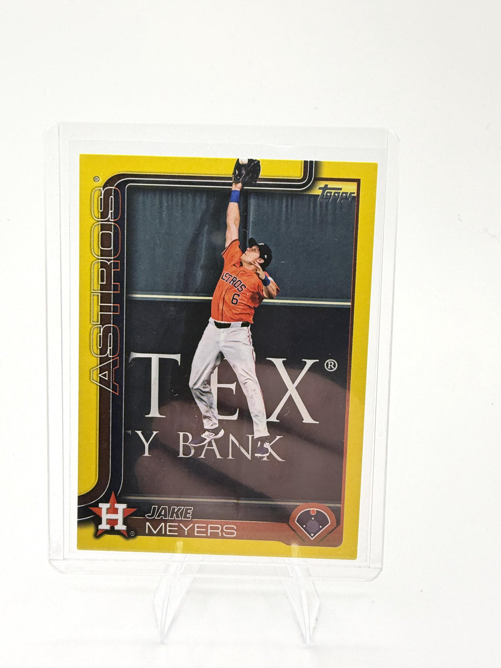 2025 Topps Jake Meyers Card Yellow Boarder Houston Astros #621