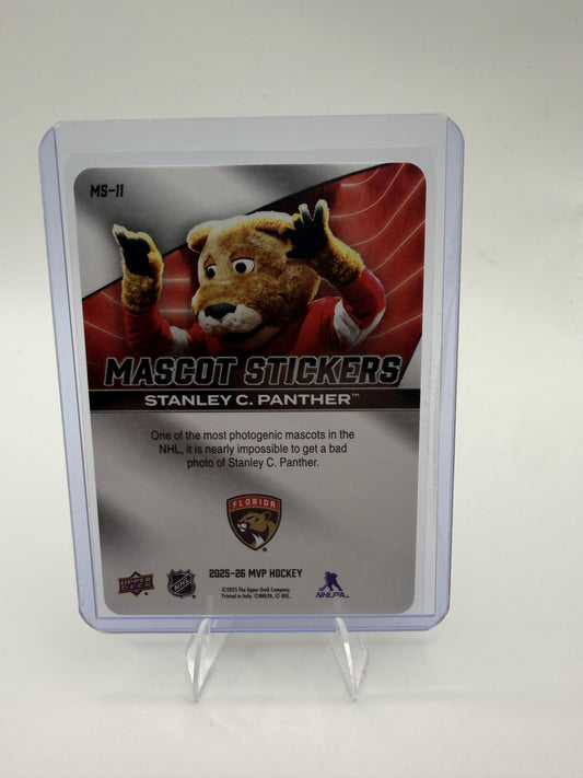 2025-26 Upper Deck MVP Stanley C. Panther Card Mascot Stickers  Panthers #MS-11