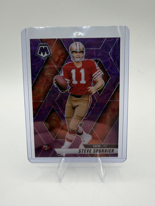 2025 Panini Mosaic Steve Spurrier Card Purple Scope San Francisco 49ers #42