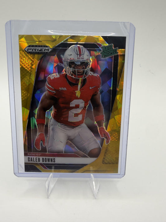 2025 Panini Prizm Draft Picks Caleb Downs Card Prizms Gold Ice  Buckeyes