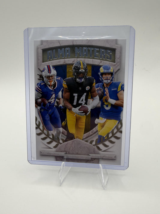 2024 Prestige George Pickens / James Cook / Matthew Stafford Card Alma Maters