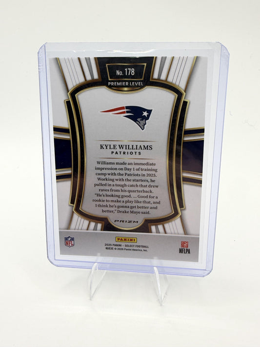 2025 Panini Select Kyle Williams RC Premier Level Red White Blue Shock Prizm 178
