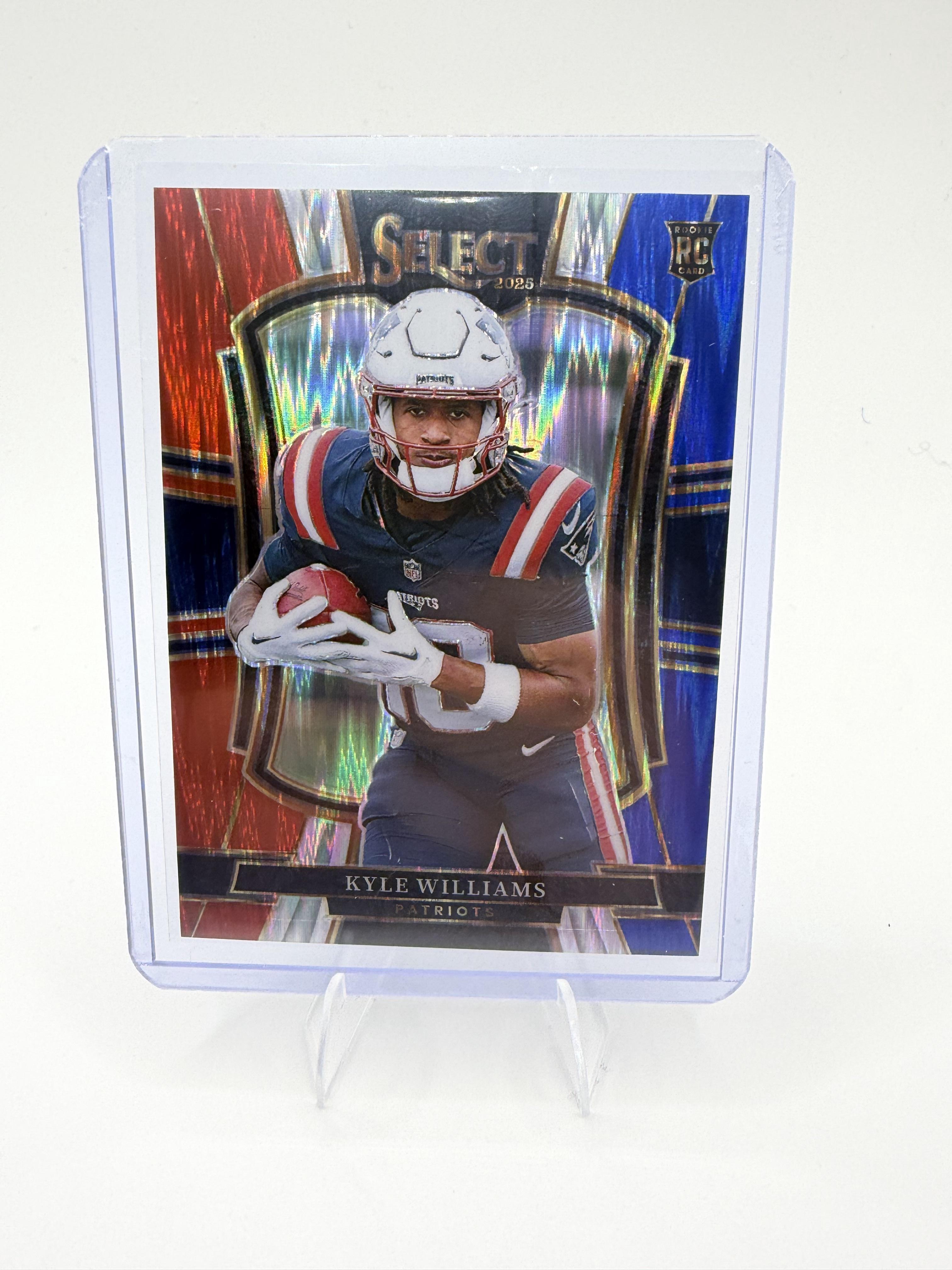 2025 Panini Select Kyle Williams RC Premier Level Red White Blue Shock Prizm 178