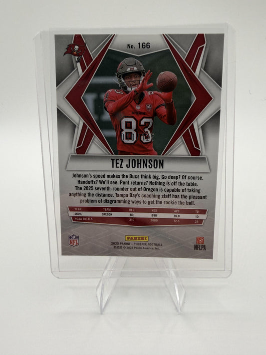 2025 Panini Phoenix Tez Johnson Card Gold Prizm  Buccaneers #/125