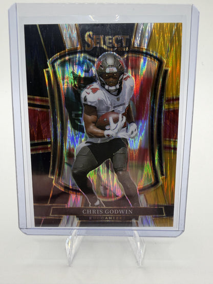 2025 Panini Select Chris Godwin #139 Premier Level Black & Gold Shock Prizm