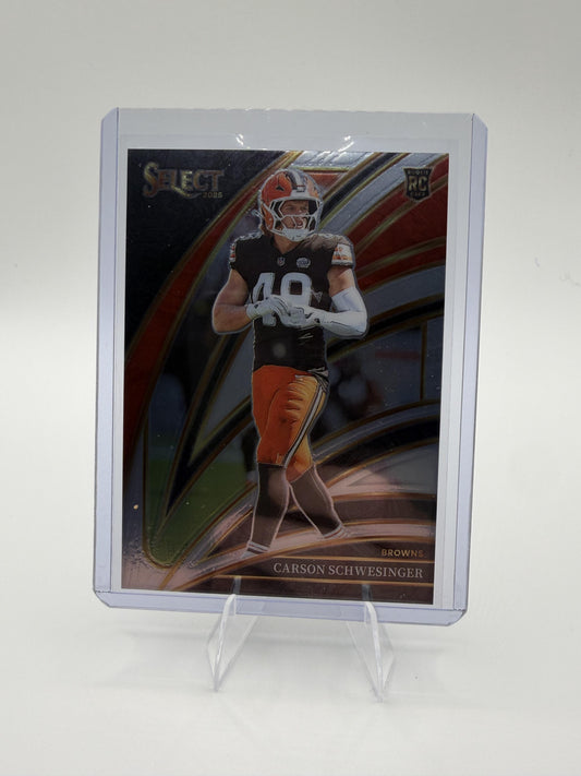 2025 Panini Select Carson Schwesinger Club Level Silver Prizm RC #254 Browns