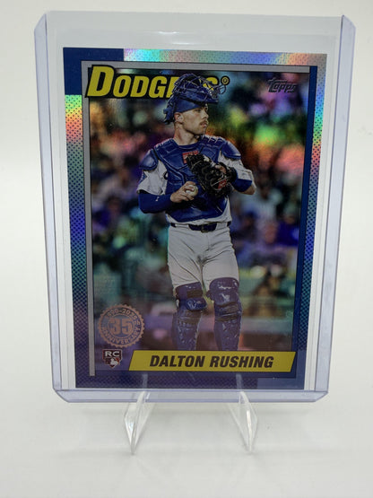 2025 Topps Update Dalton Rushing Card 1990 35th Anniversary Rainbow Foil