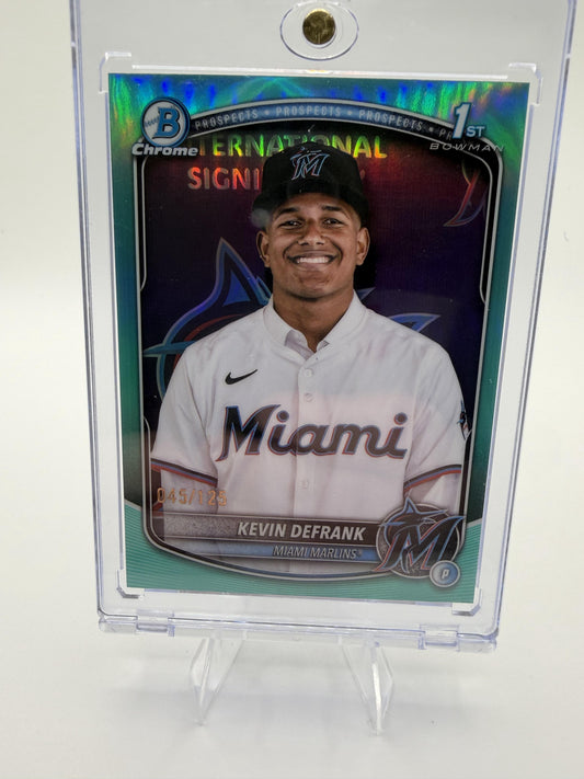 2025 Bowman Chrome Kevin Defrank 1st Green Refractor /125 BCP-205 Marlins