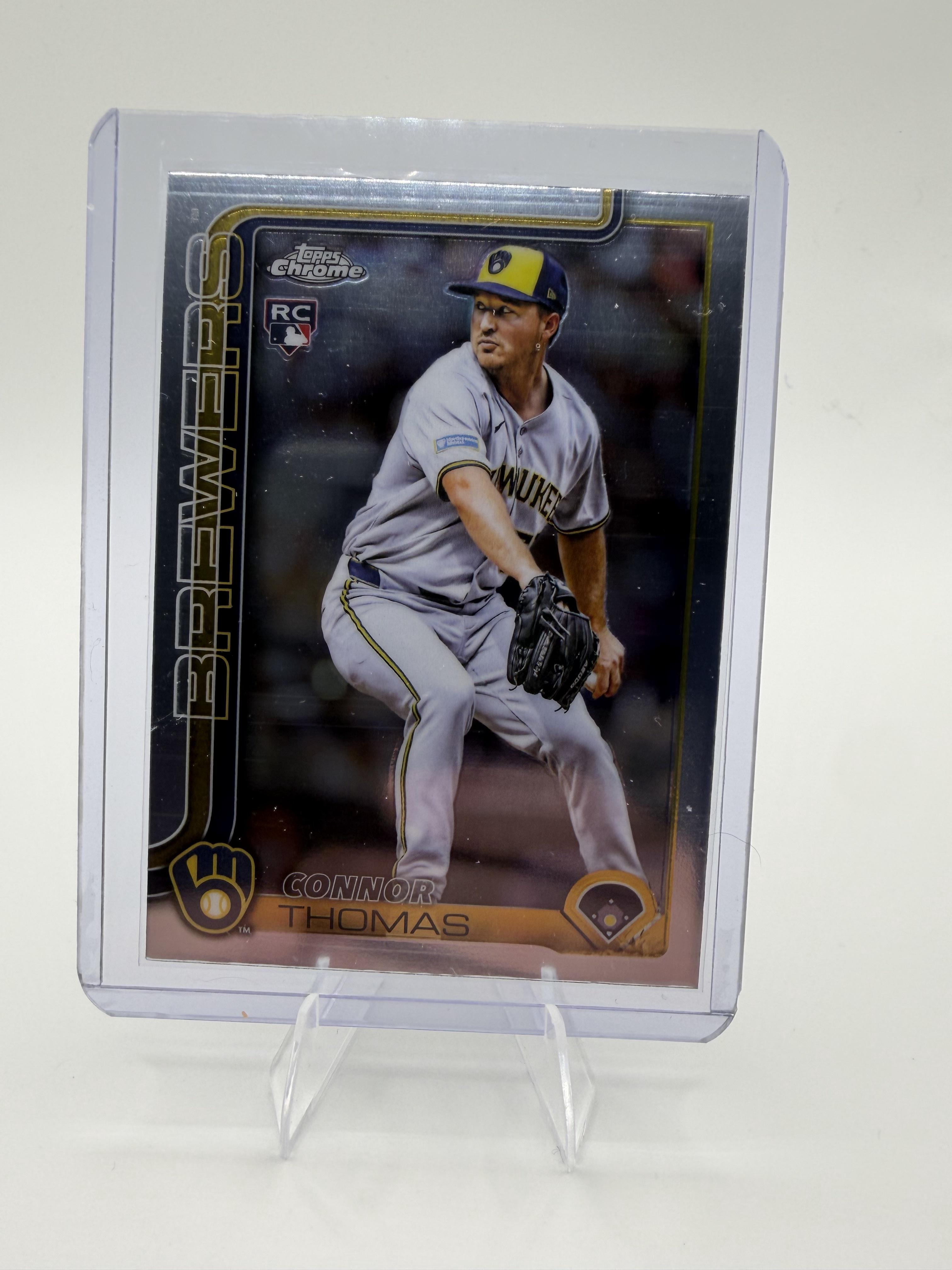 2025 Topps Chrome Update Connor Thomas Card RC  Brewers