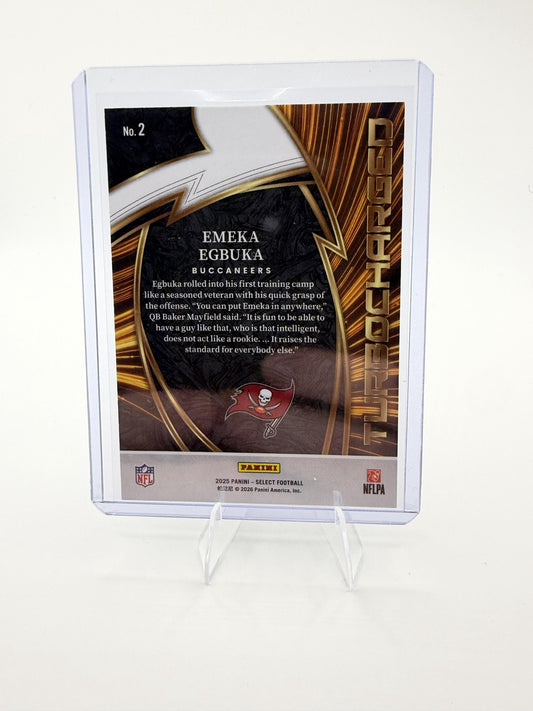 2025 Panini Select Emeka Egbuka Card Turbocharged Tampa Bay Buccaneers #2