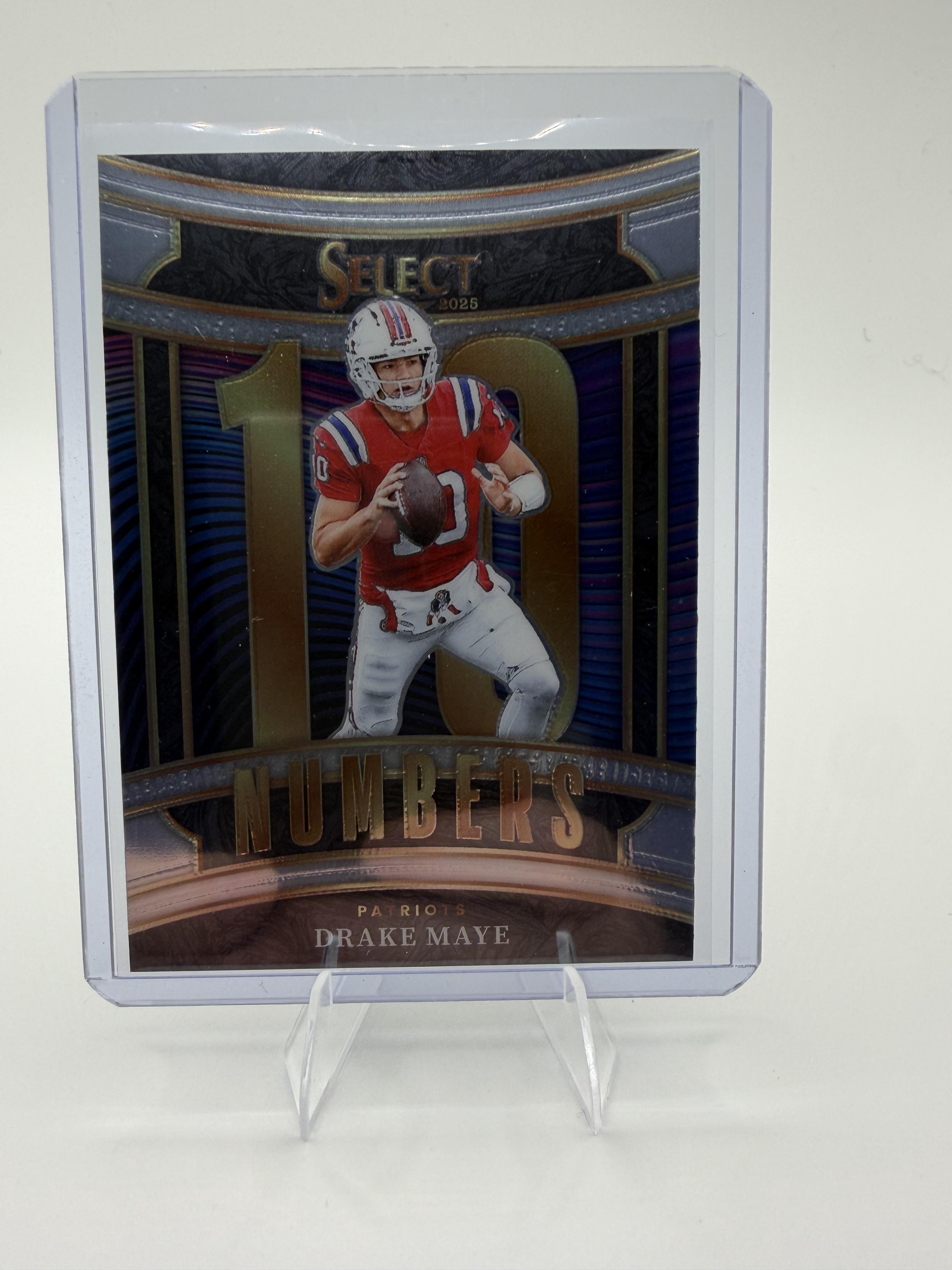 2025 Panini Select Drake Maye RC Numbers  Insert #15 Patriots Rookie Card