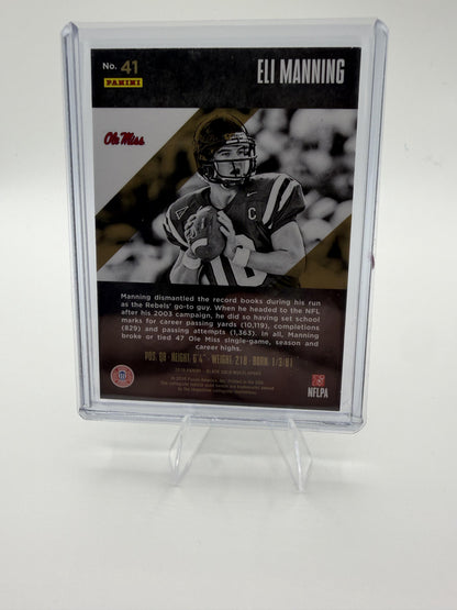 2016 Panini Black Gold Eli Manning Ole Miss Rebels #41 Serial Numbered /99