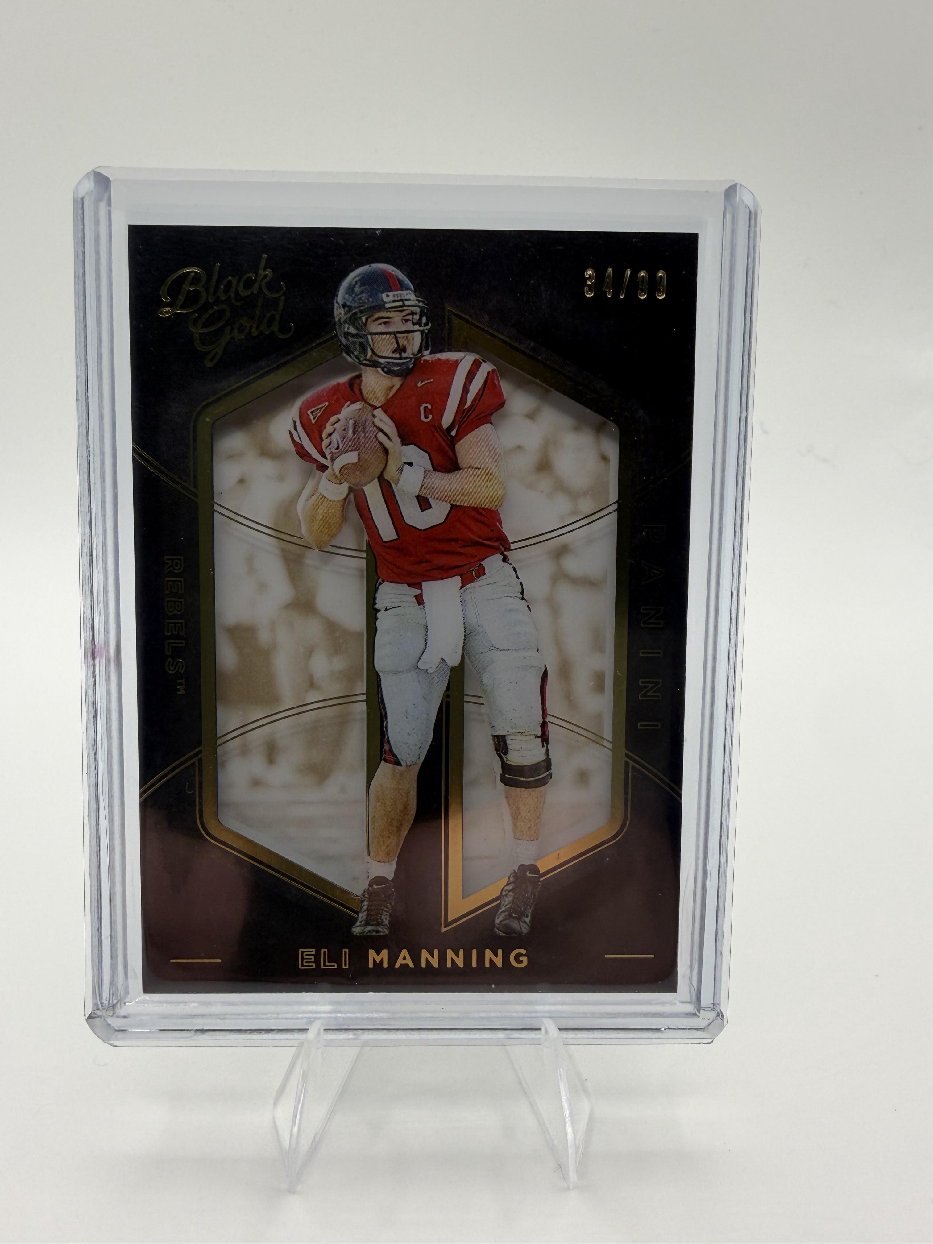 2016 Panini Black Gold Eli Manning Ole Miss Rebels #41 Serial Numbered /99