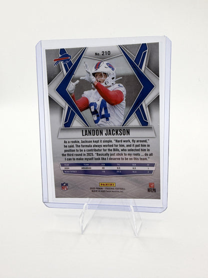 2025 Panini Phoenix Landon Jackson Card RC Buffalo Bills #210