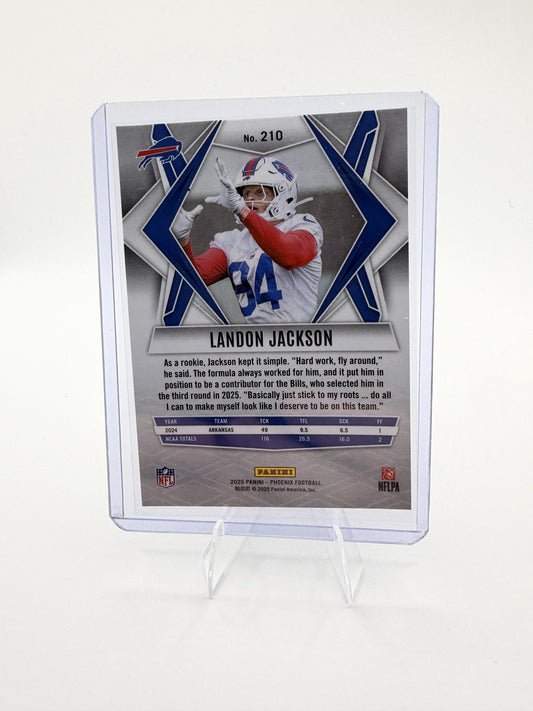 2025 Panini Phoenix Landon Jackson Card RC Buffalo Bills #210