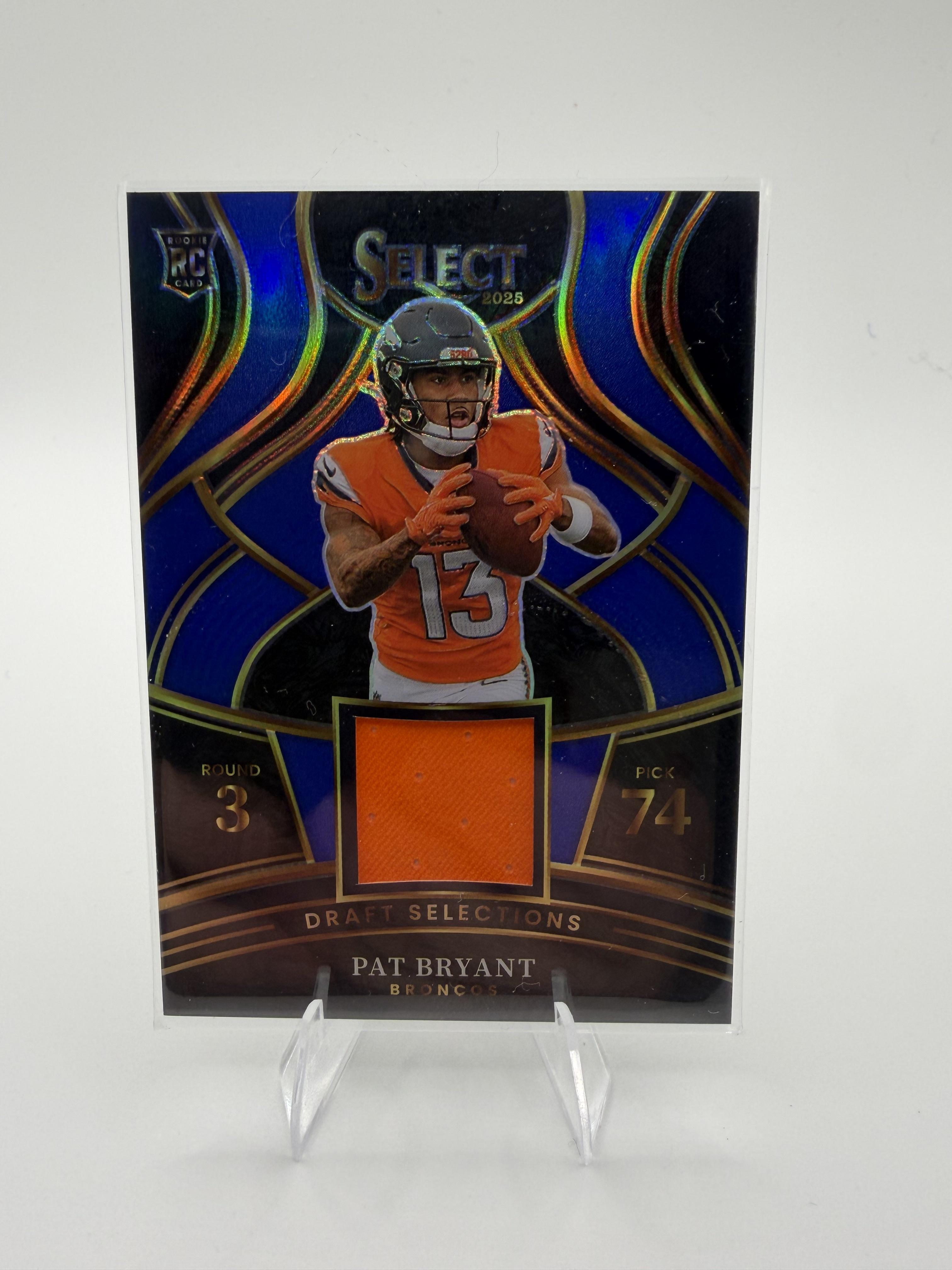 2025 Panini Select Pat Bryant Draft Selections Memorabilia Prizm RC Jersey