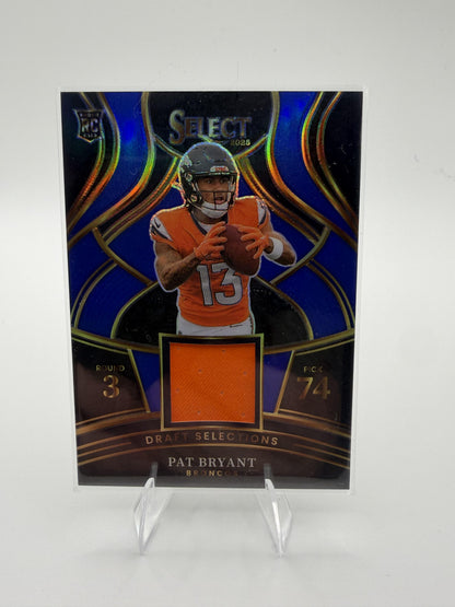 2025 Panini Select Pat Bryant Draft Selections Memorabilia Prizm RC Jersey