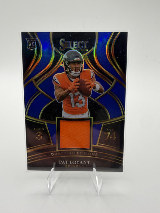 2025 Panini Select Pat Bryant Draft Selections Memorabilia Prizm RC Jersey