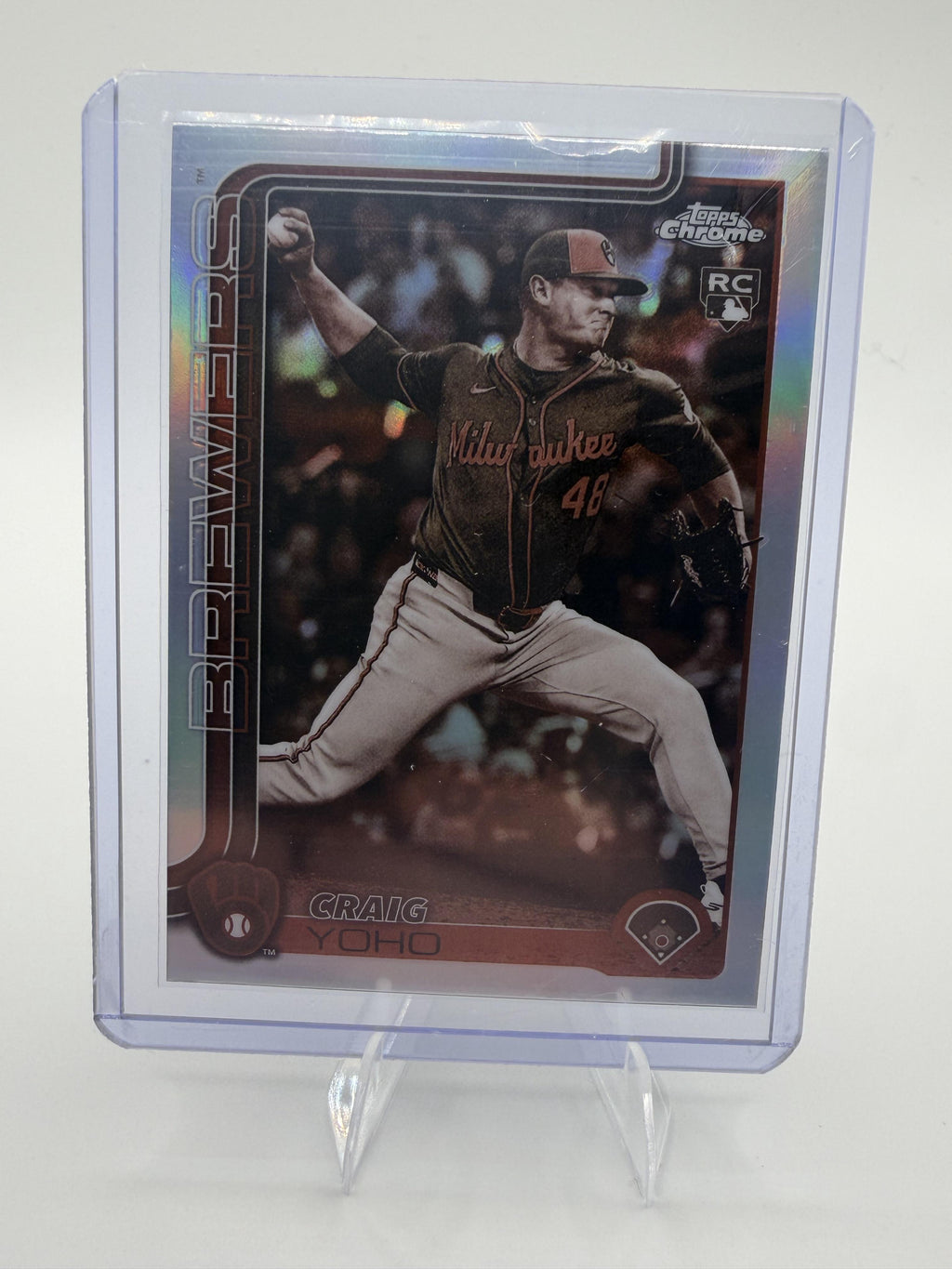 2025 Topps Chrome Update Craig Yoho RC Refractor #USC131 Brewers