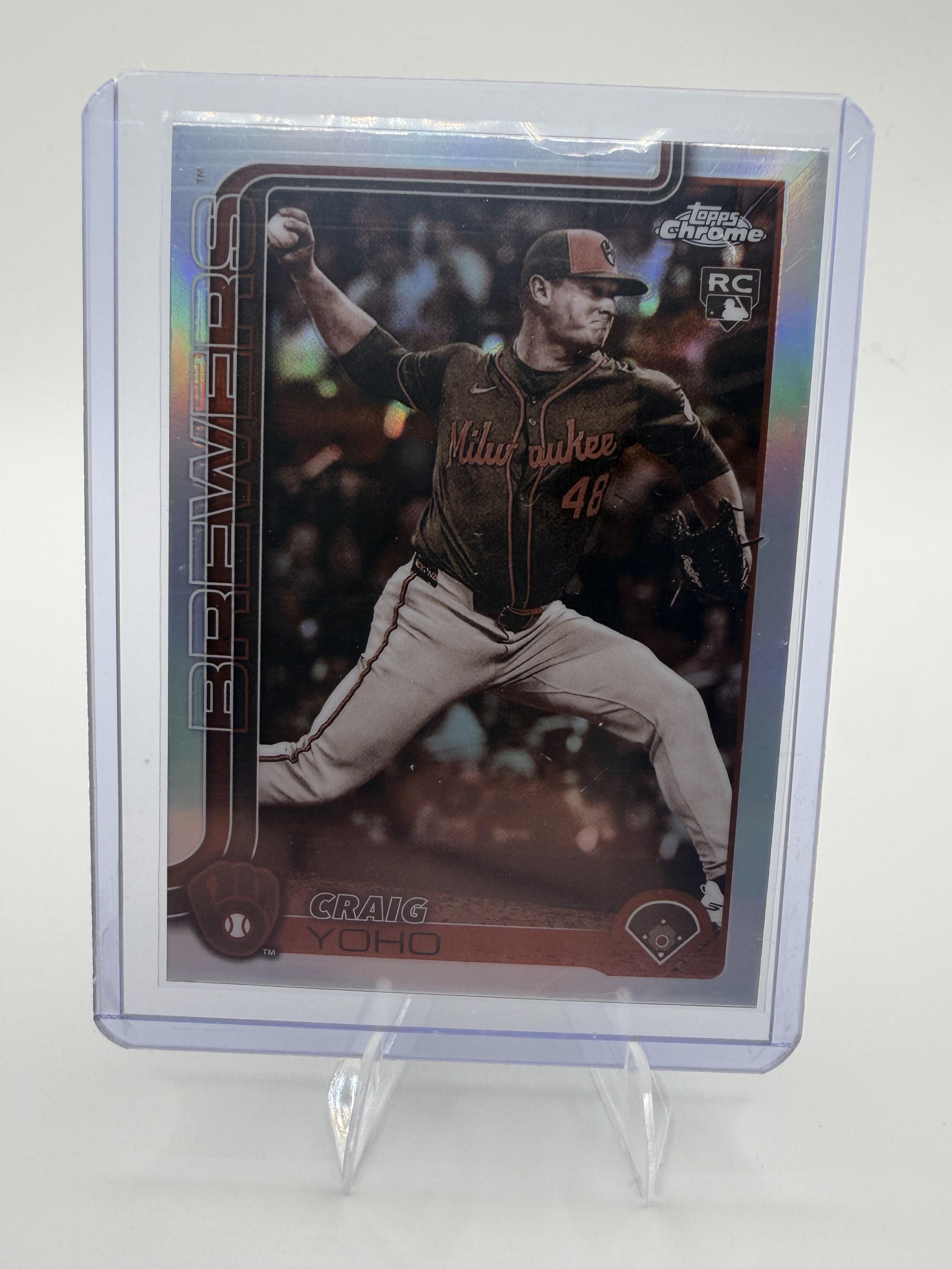 2025 Topps Chrome Update Craig Yoho RC Refractor #USC131 Brewers