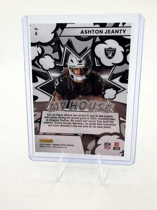 2025 Donruss Optic Ashton Jeanty Card My House Las Vegas Raiders #4