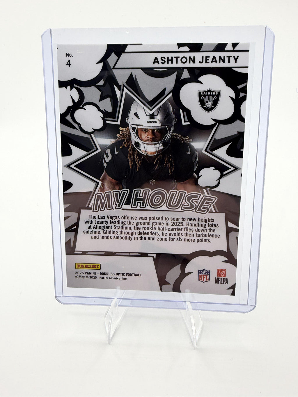 2025 Donruss Optic Ashton Jeanty Card My House Las Vegas Raiders #4